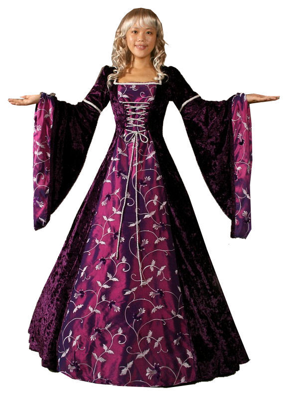 Ladies Medieval Renaissance Costume and Headdress Size 6 - 8 Image